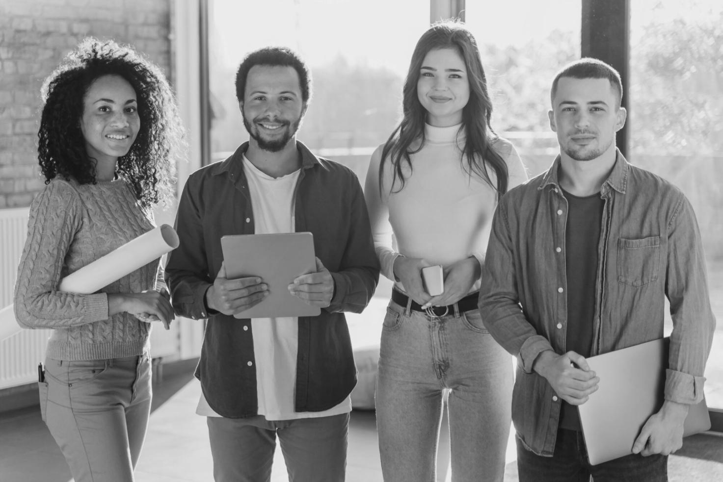 Students engaged in collaborative investment analysis session